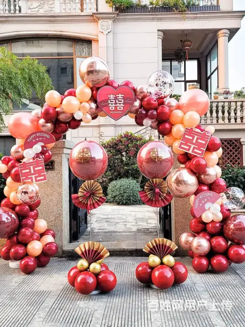 沈阳市结婚婚房布置|答谢宴|接亲拱门|气球鲜花灯光 - 图片 2
