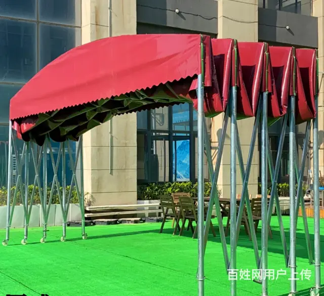 赞盛停车棚雨棚折叠摆摊大排档遮阳棚 - 图片 3