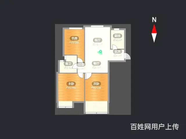 文化广场地铁旁香缇湾精装3房，满2年，南北通透，急售，有图 - 图片 9