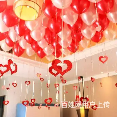 沈阳结婚婚房气球装饰 拱门 氦气球 地爆球 - 图片 3
