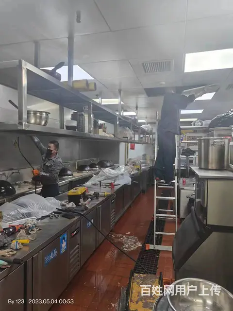 昆山大型饭店厨房油烟机管道清洗风机清洗 - 图片 1
