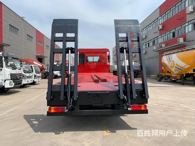 东风柳汽平板车厂家 拖8吨-35吨挖机压路机板车 - 图片 2