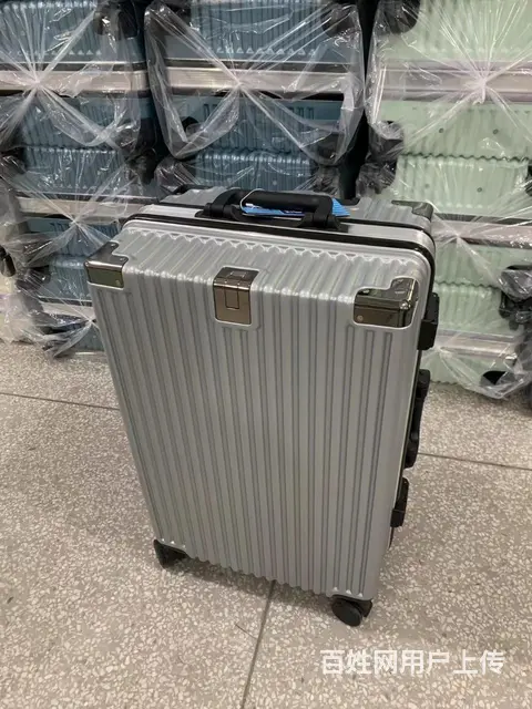 20寸铝框拉杆箱行李箱万向轮密码箱 - 图片 5