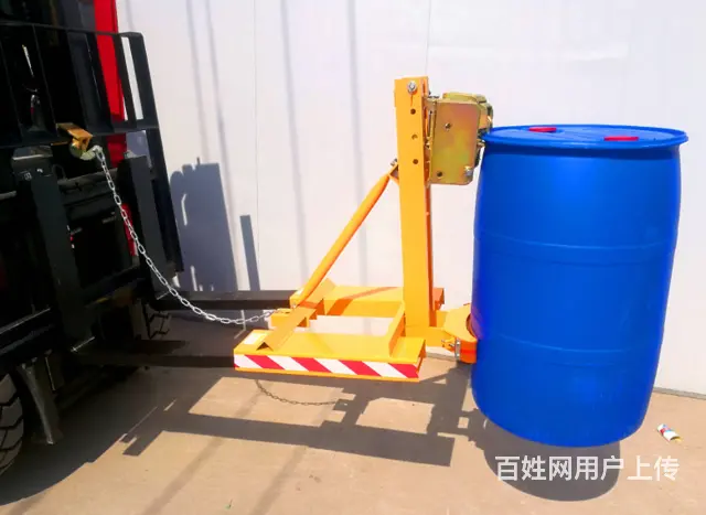 电动油桶翻转车简易油桶车吊具叉车鹰嘴夹具抱桶器地牛 - 图片 6