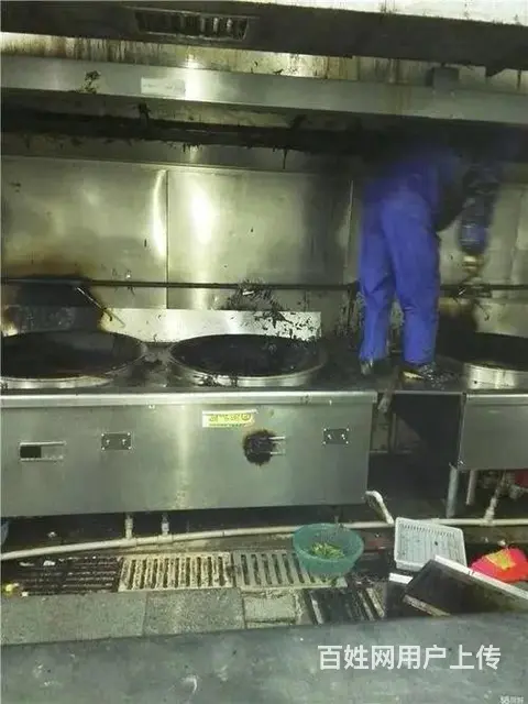 昆山周市酒店饭店餐厅单位食堂油烟机清洗 净化器清洗 - 图片 1