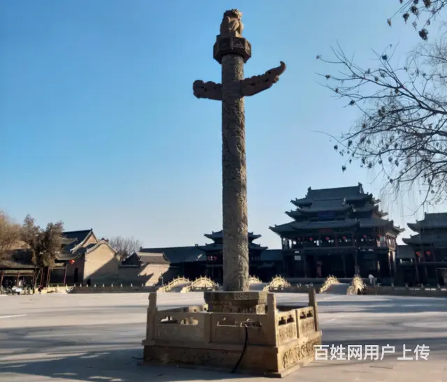 石雕华表#汉白玉盘龙柱#中式摆件 - 图片 1