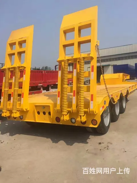 专业订做低平板半挂车掘机运输专用车 - 图片 2