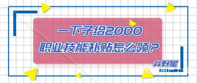 一下子给2000，职业技能补贴怎么领？ - 图片