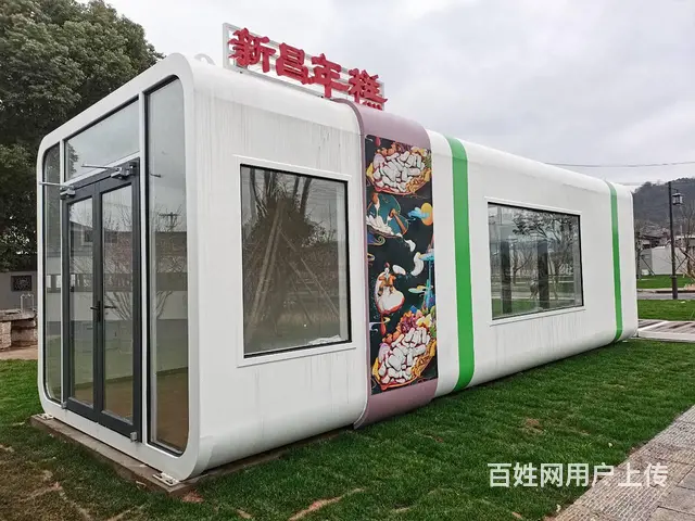 厂家定制新昌园林钢化落地大玻岩棉保温隔热集装箱改装房景观箱 - 图片 3