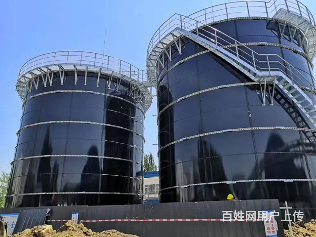 养殖场厌氧罐养猪场沼气工程800立方电泳沼气罐图纸 - 图片