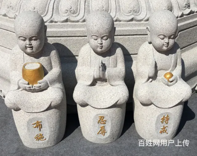 石雕六度小和尚#寺庙人物雕刻 - 图片 3