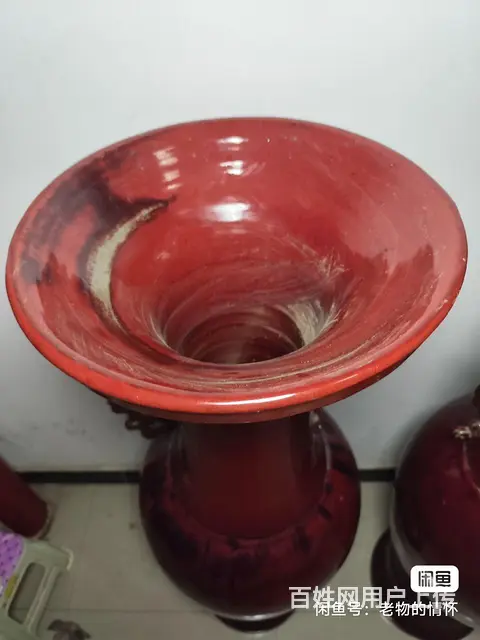 窑变钧瓷落地花瓶瓷器摆设居家收藏 - 图片 5