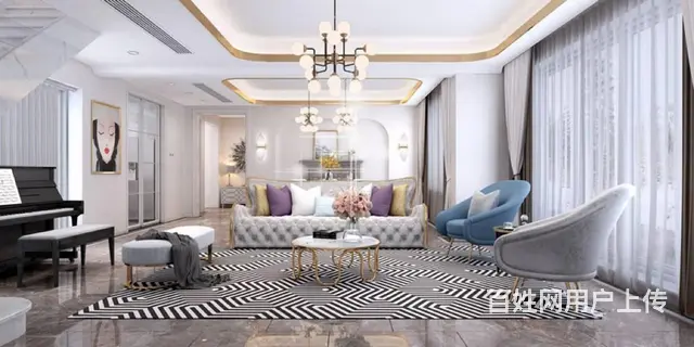 美式轻奢325平米别墅案例 - 图片 1