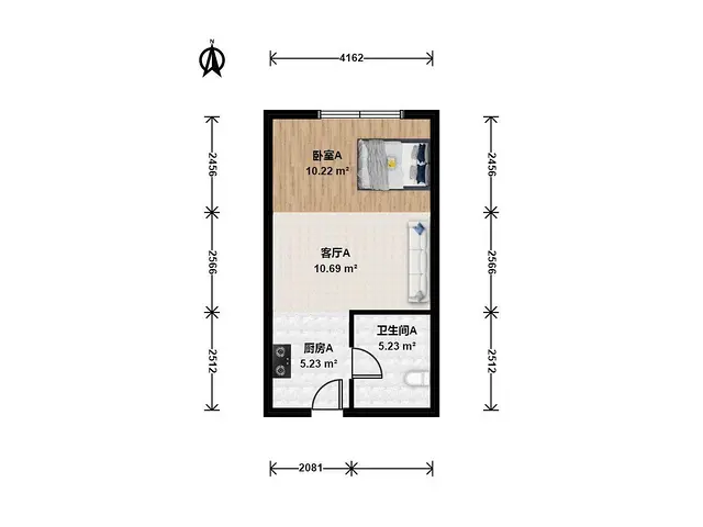 石路 山塘街 广济南路地铁口 国展 精装电梯一室一厅 采光好 - 图片 7