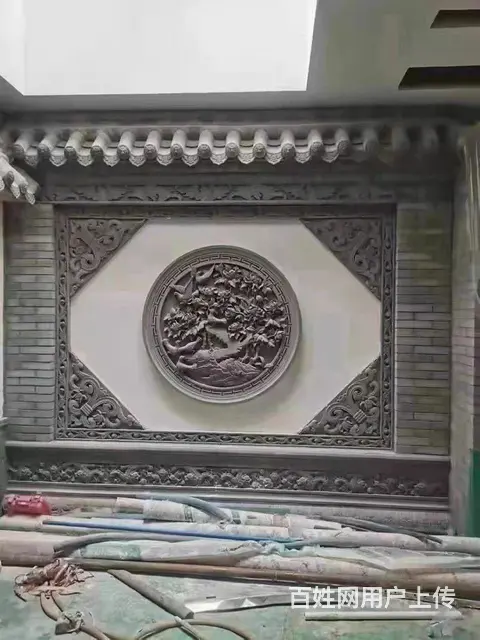 仿古门头门匾牌匾装饰砖雕门匾古建砖雕横版牌匾长方形 - 图片 1