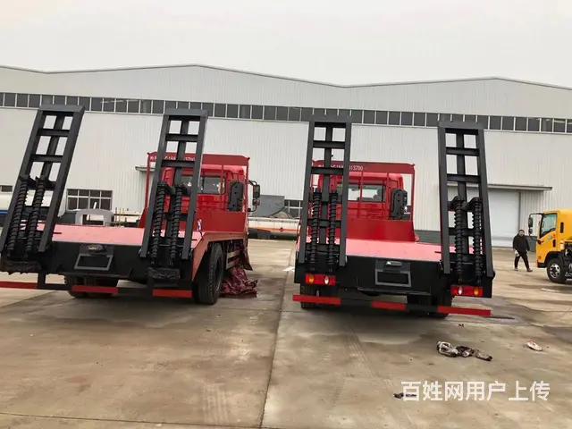 150挖机拖车板车东风单桥平板车4米2短轴距可选 - 图片 1