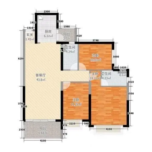 精装修恒大御景湾78万3室2厅2卫 单价5900元 - 图片 12