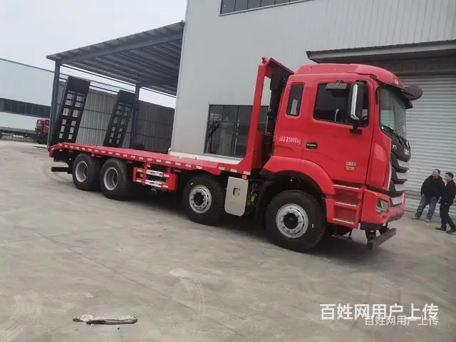板长含斜坡7.5米钩机拖车挖机平板车 厂家电话 - 图片 8