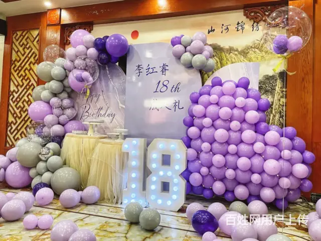 沈阳18岁成人礼气球装饰 纪念日 生日派对 - 图片 2