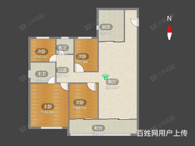 新上 新城光明璞樾门第4室精装 三朝南双阳台好户型 中上楼层 - 图片 10