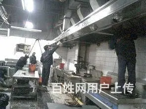 昆山市淀山湖单位食堂油烟管道清洗，商场排烟罩清洗 - 图片 4