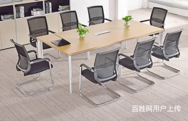 厦门会议桌长条桌接待桌简约现代洽谈桌接待桌椅组合 - 图片 5