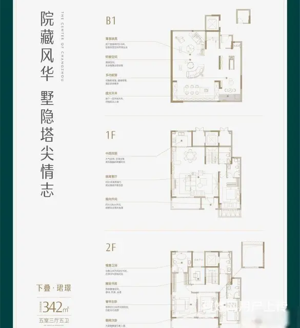 保利天珺新开楼盘 天宁主城区纯洋房叠墅 169平四室二厅三卫 - 图片 4