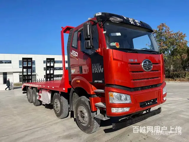 国六解放前四后八拖板车 挖机平板车 载重能力强 - 图片 12