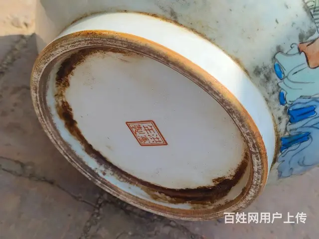 民国时期，全品无瑕疵无磕碰，纯手绘寿星天球赏瓶，寓 - 图片 2