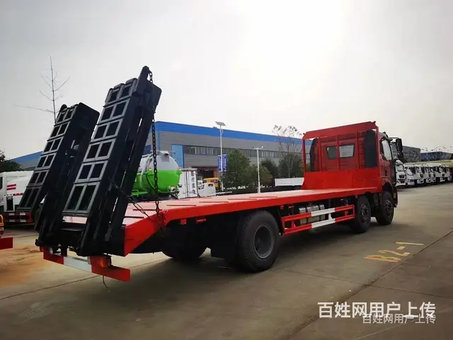 平顶山国六解放前四后四平板车150挖机神白平板车多少钱一台 - 图片 3