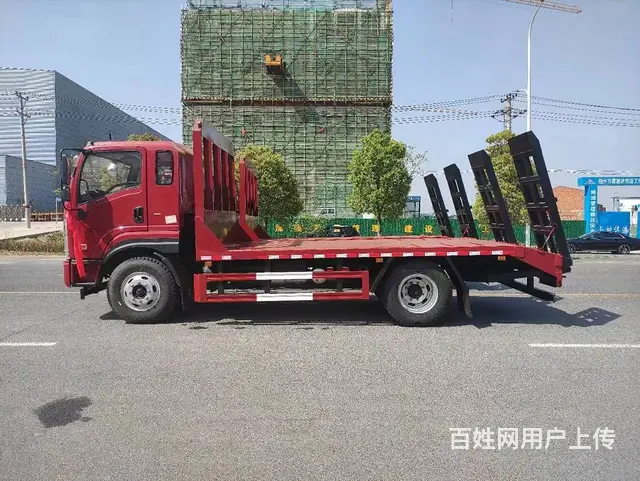 80-120单桥挖机平板拖车  蓝牌黄牌拖板车降价 - 图片 5