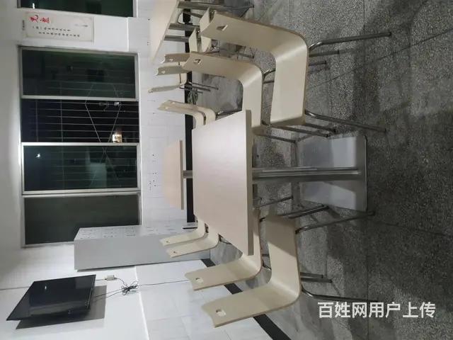 单位食堂快餐桌椅，工地玻钢快餐桌，成都快餐桌椅厂家 - 图片 12