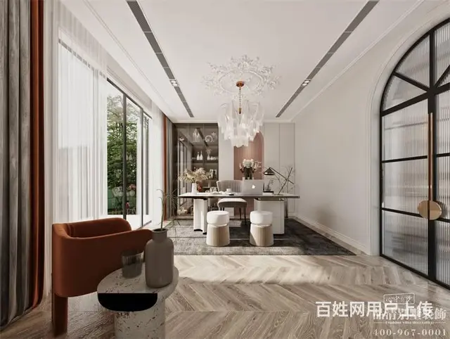 法式轻奢风格850平米常州太湖院子别墅装修案例 - 图片 8