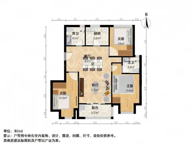 浅山风华雅苑 3室 2厅户型通透，采光好，风景优美，小区环境 - 图片 9
