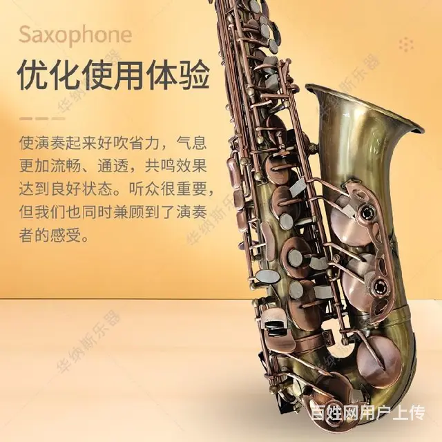 海南青仿古身红仿古键降e调中音萨克斯,演奏 - 图片 2