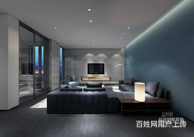 极简高级灰风格470平米常州别墅装修案例 - 图片 1
