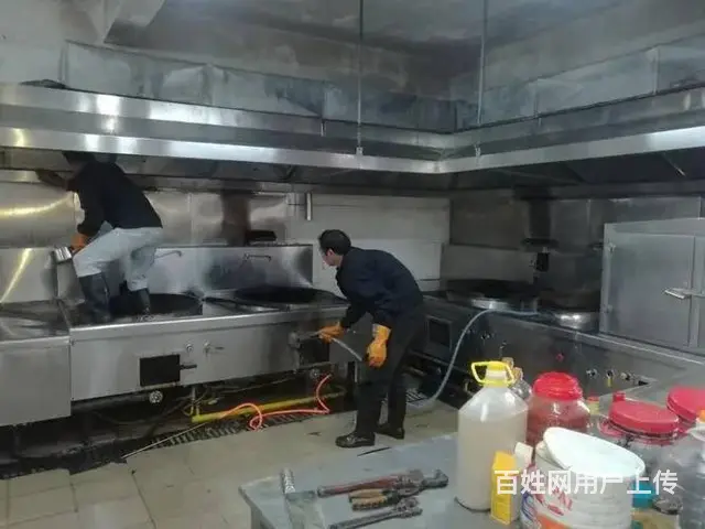 昆山经济开发区酒店单位食堂油烟机清洗 油烟管道清洗 - 图片 2