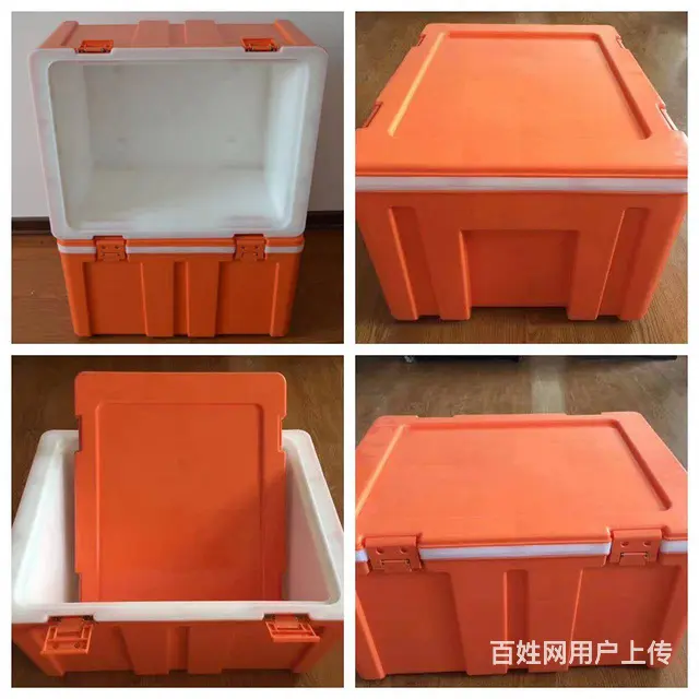 收纳盒整理塑料箱折叠箱面包筐周转筐物流箱塑料保温箱 - 图片 2