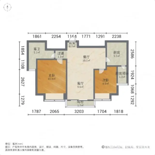 万家丽马王堆 育英东雅在门口 全朝南户型 采光通风好 拎包住 - 图片 11