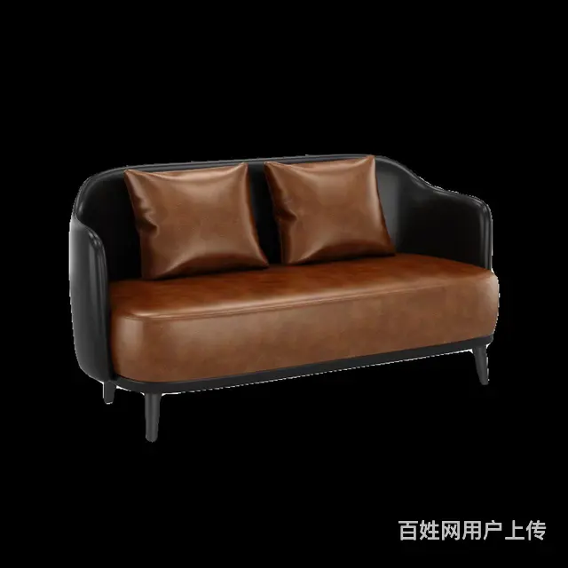 双人沙发床高坐皮时尚卡座 - 图片 2