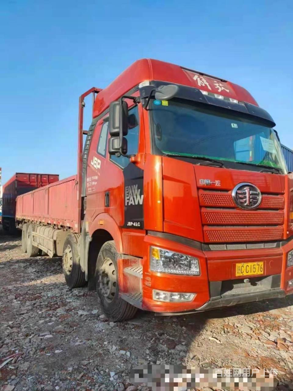 解放j6p前四后八 平板车420马力 国6