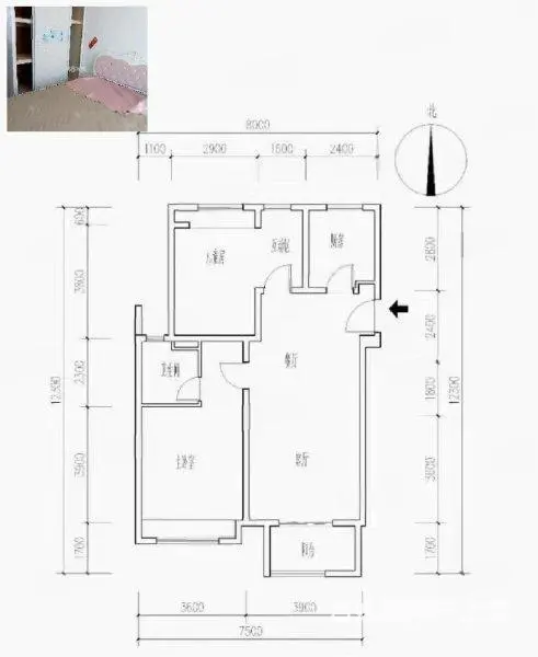 东方宜家花园3室2厅2卫精装修，靠近英才，环境怡人，拎包即住 - 图片 10