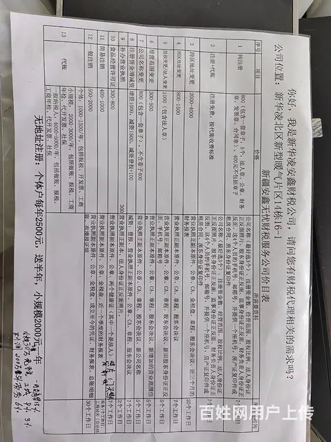 公司代账、工商年检、税务筹划。 - 图片