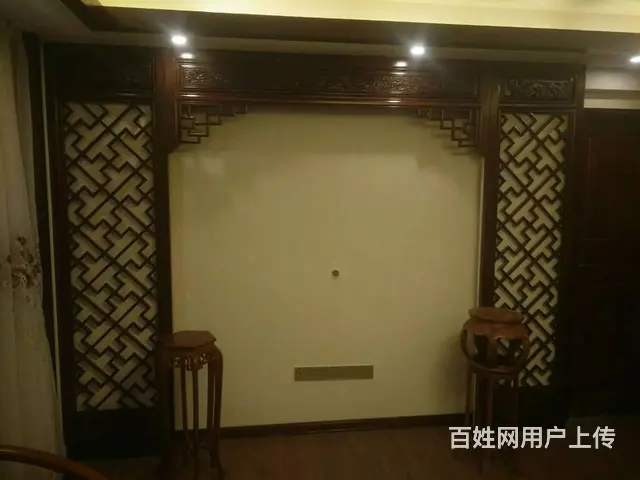 四川自贡别墅落地罩实木花格落地罩博古架 - 图片 5