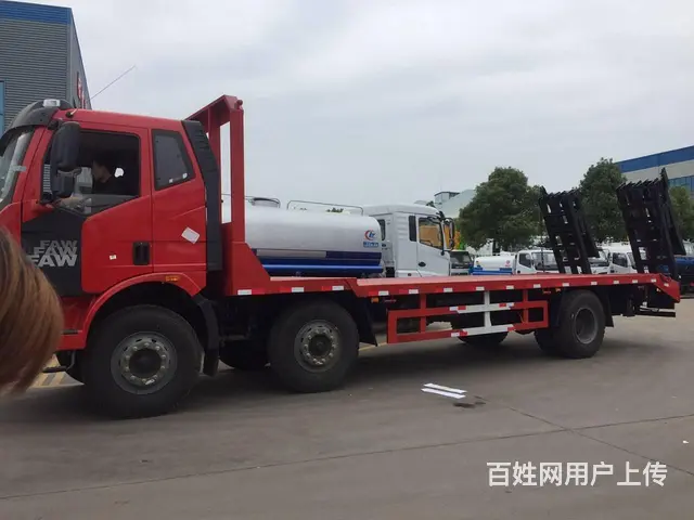解放小三轴平板车 运输220中型挖掘机木头管道拖板 - 图片 9