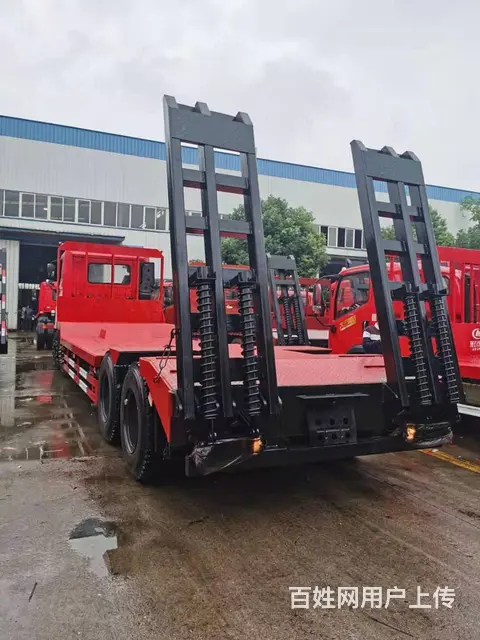 东风前四后八低凹拖板车 承载力更强的工程机械拖车 - 图片 8