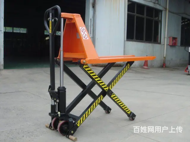 快递塑料手推车折叠平板车铁板车仓储搬运车双层拉货车 - 图片 5