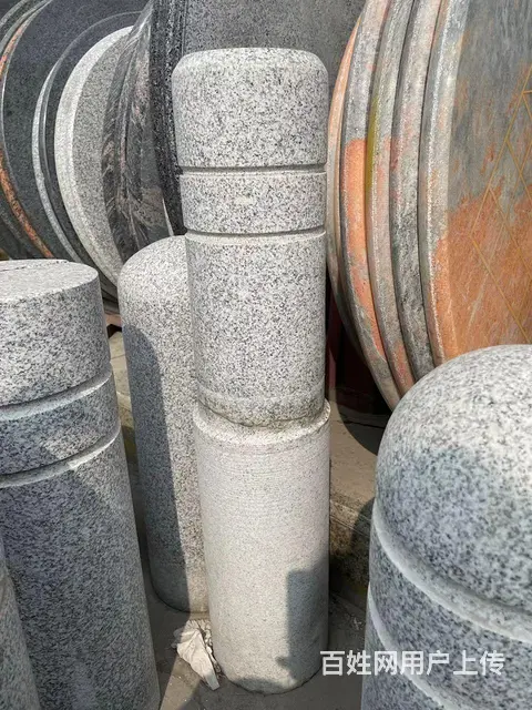 天然花岗岩路障圆柱墩子石柱广场大理石防撞隔离挡车柱 - 图片 8