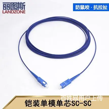 5mm铠装光纤跳线，单模4芯丽图斯SC/APC-FC/APC - 图片 1