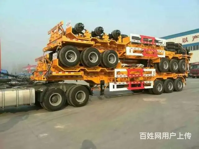 专业定做 40英尺集装箱骨架  13米挖掘机运输车 - 图片 7